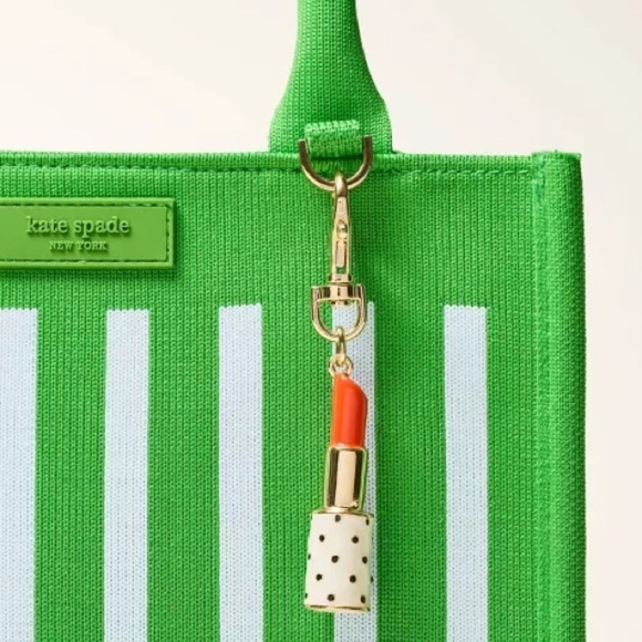 Set of Kate Spade x Target Black Claw Hair Clip + Lipstick Bag Charm Keychain - Picture 5 of 7